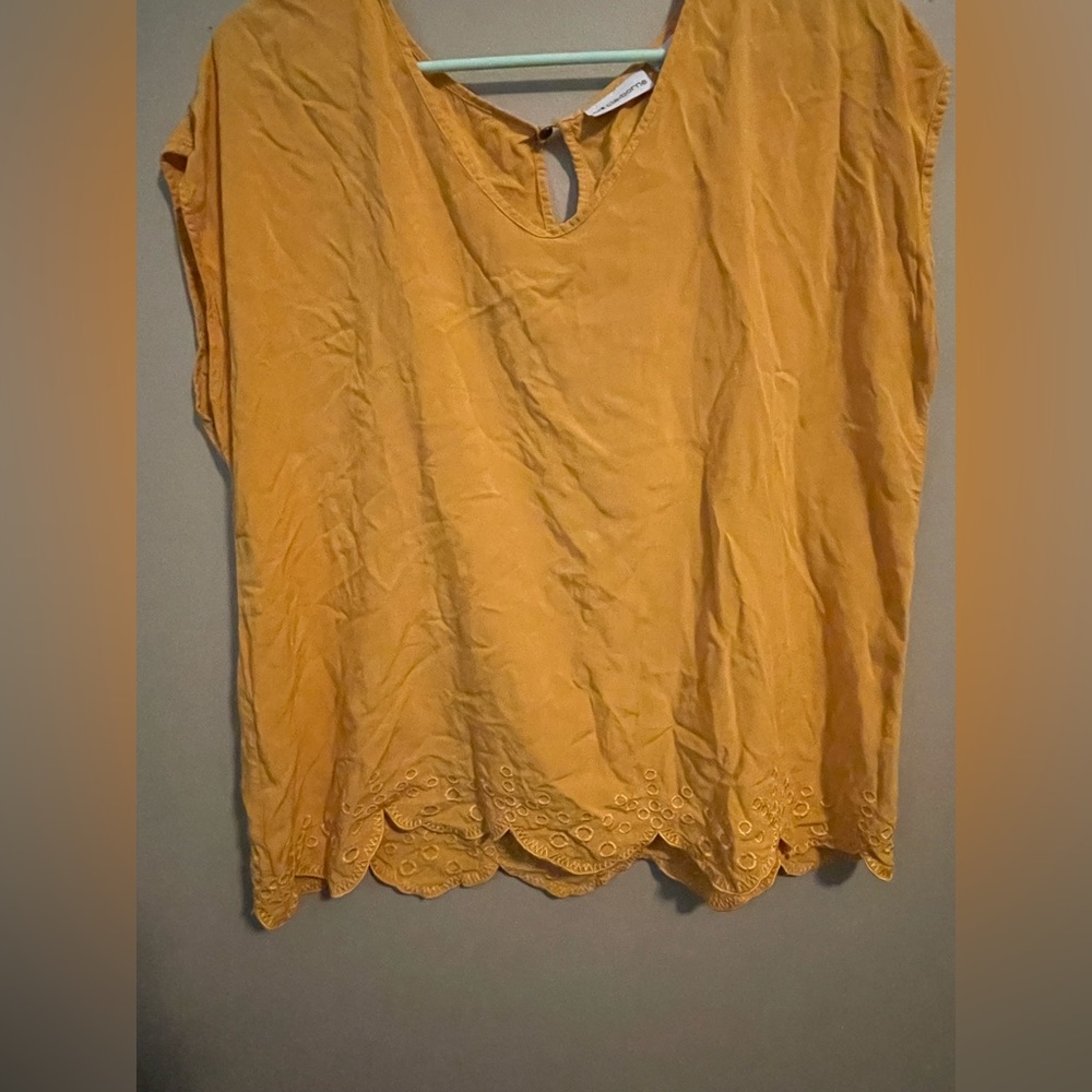 Mustard Yellow Flowy Fall Top